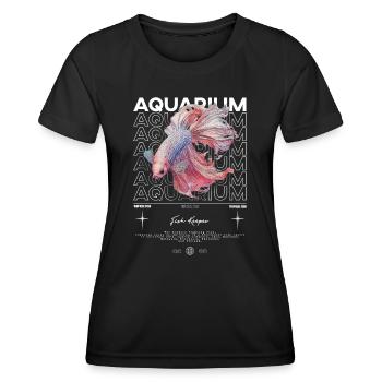 Betta Fish Keeper Moderne Streetwear - Frauen Funktions-T-Shirt - Schwarz - Vorne - AI Model Female 172 light (172cm)