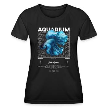 Betta Fish Keeper Moderne Streetwear - Frauen Funktions-T-Shirt - Schwarz - Vorne - AI Model Female 172 light (172cm)