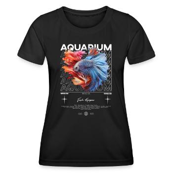 Betta Fish Keeper Moderne Streetwear - Frauen Funktions-T-Shirt - Schwarz - Vorne - AI Model Female 172 light (172cm)