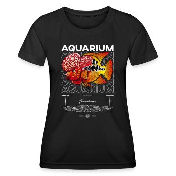 Flowerhorn Cichlid Monster Fish Keeper Streetwear - Women's Functional T-Shirt - black - Front - AI Model Female 172 light (172cm)