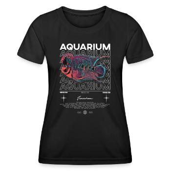 Flowerhorn Cichlid Monster Fish Keeper Streetwear - Frauen Funktions-T-Shirt - Schwarz - Vorne - AI Model Female 172 light (172cm)