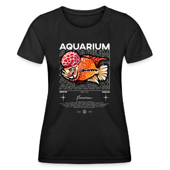 Flowerhorn Cichlid Monster Fish Keeper Streetwear - Frauen Funktions-T-Shirt - Schwarz - Vorne - AI Model Female 172 light (172cm)