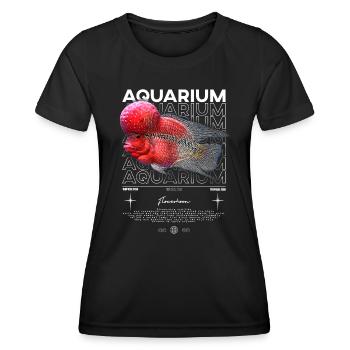 Flowerhorn Cichlid Monster Fish Keeper Streetwear - Women's Functional T-Shirt - black - Front - AI Model Female 172 light (172cm)