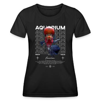 Flowerhorn Cichlid Monster Fish Keeper Streetwear - Frauen Funktions-T-Shirt - Schwarz - Vorne - AI Model Female 172 light (172cm)