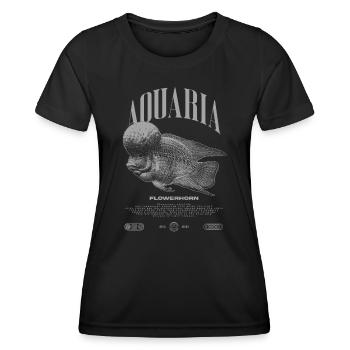 Flowerhorn Cichlid Fish Keeper Streetwear - Frauen Funktions-T-Shirt - Schwarz - Vorne - AI Model Female 172 light (172cm)