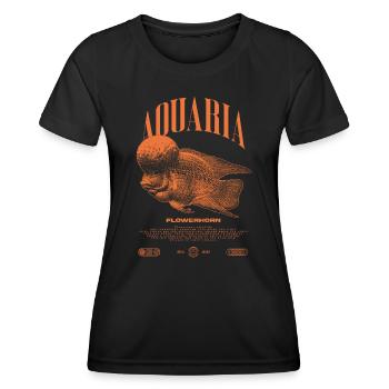 Flowerhorn Cichlid Fish Keeper Streetwear - Frauen Funktions-T-Shirt - Schwarz - Vorne - AI Model Female 172 light (172cm)