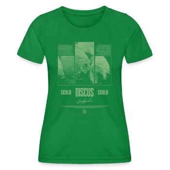 Diskusfisch Buntbarsch Aquarium Fischhalter - Frauen Funktions-T-Shirt - Kelly Green - Vorne - AI Model Female 172 dark (172cm)