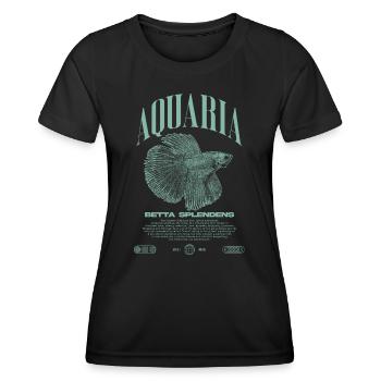 Betta Fish Keeper Streetwear moderne - T-shirt sport Femme - noir - Devant - AI Model Female 172 light (172cm)