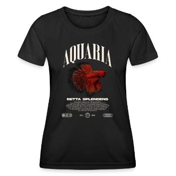 Betta Fish Keeper Moderne Streetwear - Frauen Funktions-T-Shirt - Schwarz - Vorne - AI Model Female 172 light (172cm)