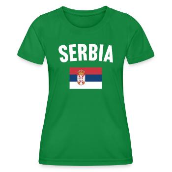 Drapeau de la Serbie - T-shirt sport Femme - vert - Devant - AI Model Female 172 dark (172cm)