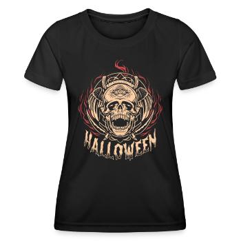 Halloween Skull - Women's Functional T-Shirt - black - Front - AI Model Female 172 light (172cm)