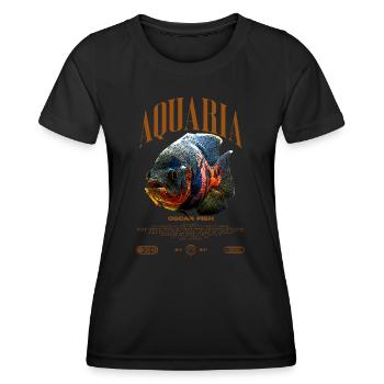 Oscar Fish Water Change Monster Fish - Women's Functional T-Shirt - black - Front - AI Model Female 172 light (172cm)
