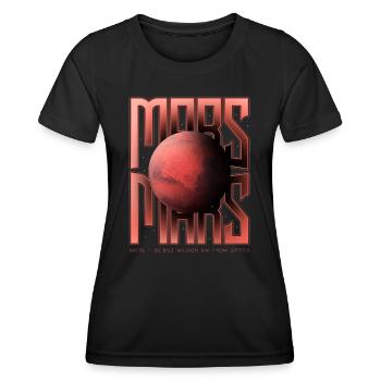 Mars Outer Space Planet Of The Solar System - Women's Functional T-Shirt - black - Front - AI Model Female 172 light (172cm)