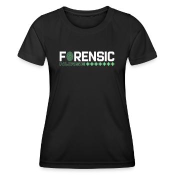 Infirmière médico-légale Criminalistique médico-légale - T-shirt sport Femme - noir - Devant - AI Model Female 172 light (172cm)