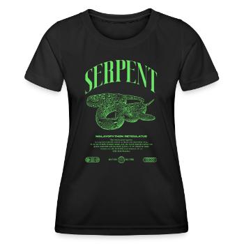 Gardien de reptiles python réticulé Streetwear - T-shirt sport Femme - noir - Devant - AI Model Female 172 light (172cm)