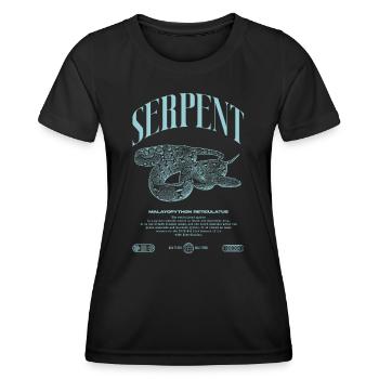 Gardien de reptiles python réticulé Streetwear - T-shirt sport Femme - noir - Devant - AI Model Female 172 light (172cm)