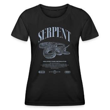 Gardien de reptiles python réticulé Streetwear - T-shirt sport Femme - noir - Devant - AI Model Female 172 light (172cm)