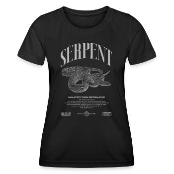 Gardien de reptiles python réticulé Streetwear - T-shirt sport Femme - noir - Devant - AI Model Female 172 light (172cm)