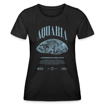Oscar Fish Keeper Moderne Streetwear - Frauen Funktions-T-Shirt - Schwarz - Vorne - AI Model Female 172 light (172cm)
