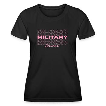 Infirmière militaire Infirmières médicales élégantes - T-shirt sport Femme - noir - Devant - AI Model Female 172 light (172cm)
