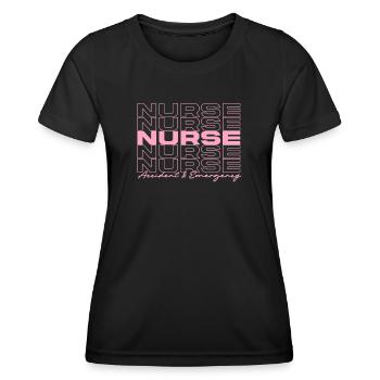 Unfall- und Notfallkrankenschwester Krankenschwestern Stilvoll - Frauen Funktions-T-Shirt - Schwarz - Vorne - AI Model Female 172 light (172cm)