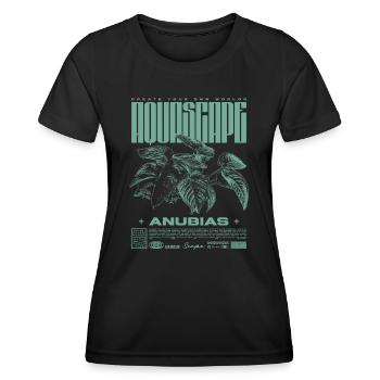 Aquascaping Anubias Aquatic Plant Fischhalter - Frauen Funktions-T-Shirt - Schwarz - Vorne - AI Model Female 172 light (172cm)