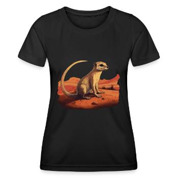 Bébé Mangouste Mangouste - T-shirt sport Femme - noir - Devant - AI Model Female 172 light (172cm)