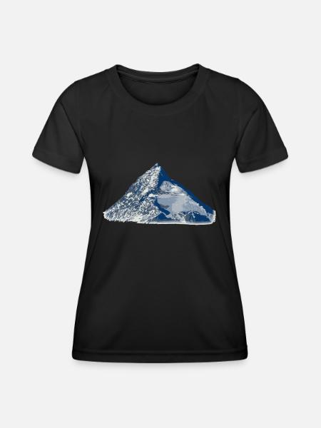 Grossglockner - Frauen Funktions-T-Shirt - Schwarz