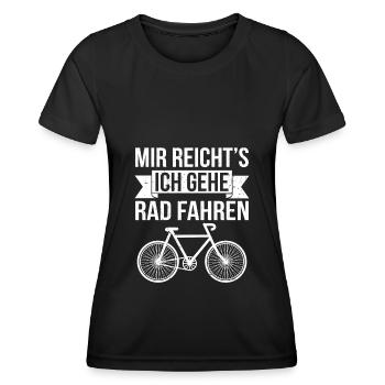 Mir reichts ich gehe Rad fahren - Frauen Funktions-T-Shirt - Schwarz - Vorne - AI Model Female 172 light (172cm)