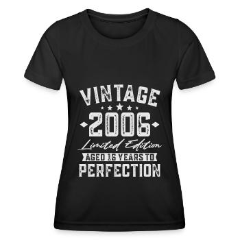 16 Geburtstag Jahrgang 2006 geboren Vintage - Frauen Funktions-T-Shirt - Schwarz - Vorne - AI Model Female 172 light (172cm)