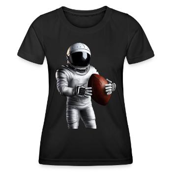 Touchdown im Weltall - Frauen Funktions-T-Shirt - Schwarz - Vorne - AI Model Female 172 light (172cm)