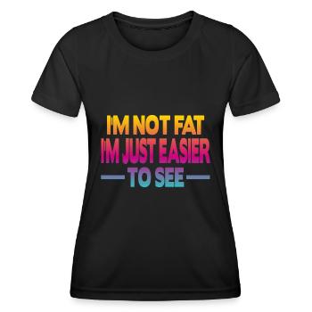 Je ne suis pas gros je suis juste - T-shirt sport Femme - noir - Devant - AI Model Female 172 light (172cm)