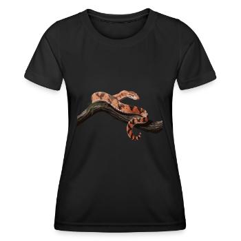 Couleuvre des maïs couleuvre vipère terrarium - T-shirt sport Femme - noir - Devant - AI Model Female 172 light (172cm)