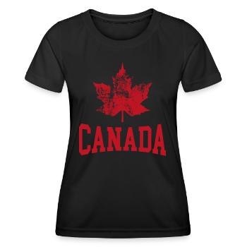 Canada - T-shirt sport Femme - noir - Devant - AI Model Female 172 light (172cm)