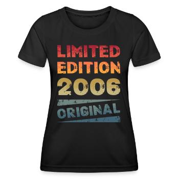 Limited Edition 18 Geburtstag Party Jahrgang 2006 - Frauen Funktions-T-Shirt - Schwarz - Vorne - AI Model Female 172 light (172cm)