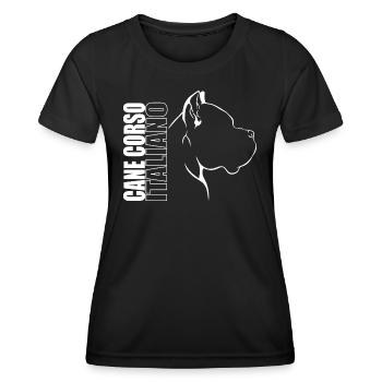 CANE CORSO ITALIANO Profil Chiens Wilsigns - T-shirt sport Femme - noir - Devant - AI Model Female 172 light (172cm)