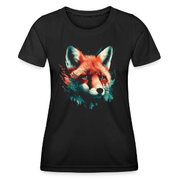 Fox red fox - Women's Functional T-Shirt - black - Front - AI Model Female 172 light (172cm)