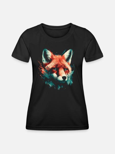 Fuchs Rotfuchs - Frauen Funktions-T-Shirt - Schwarz