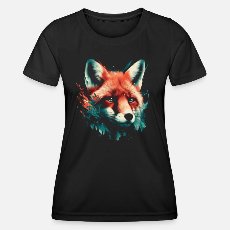 Fuchs Rotfuchs - Frauen Funktions-T-Shirt - Schwarz