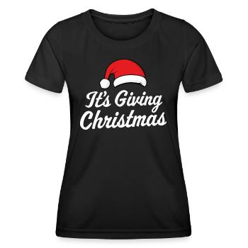 Es ist das Schenken von Weihnachten - Frauen Funktions-T-Shirt - Schwarz - Vorne - AI Model Female 172 light (172cm)