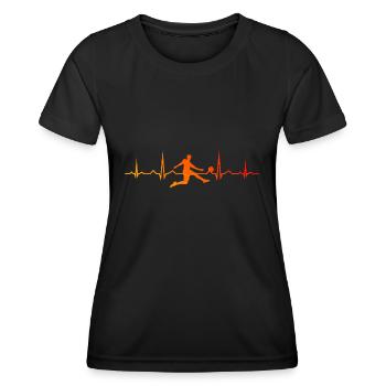 Fussballspielen Herren Fussballspieler Fussball - Frauen Funktions-T-Shirt - Schwarz - Vorne - AI Model Female 172 light (172cm)