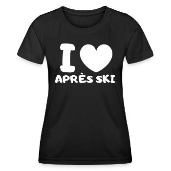 Aprés Ski - Women's Functional T-Shirt - black - Front - AI Model Female 172 light (172cm)