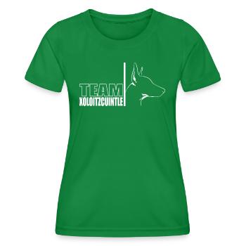 TEAM Xoloitzcuintle Chien Chien Wilsigns - T-shirt sport Femme - vert - Devant - AI Model Female 172 dark (172cm)