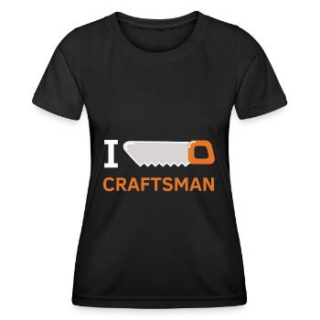 Ich Liebe Handwerker - Frauen Funktions-T-Shirt - Schwarz - Vorne - AI Model Female 172 light (172cm)