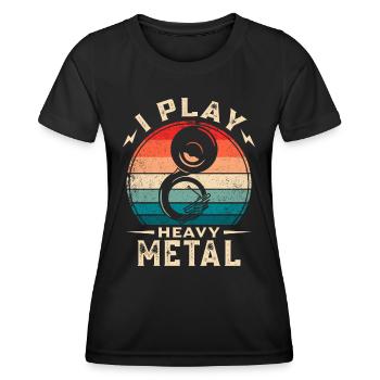 Sousaphon Blasmusik Tuba Instrument Musiker - Frauen Funktions-T-Shirt - Schwarz - Vorne - AI Model Female 172 light (172cm)