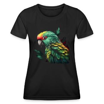 Perroquet Oiseau Ara Nature sauvage - T-shirt sport Femme - noir - Devant - AI Model Female 172 light (172cm)