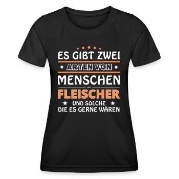 Butcher's Gift - Two Types of... Design - Women's Functional T-Shirt - black - Front - AI Model Female 172 light (172cm)