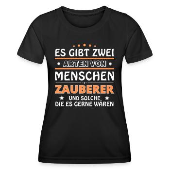 Wizard Gift - Two Types of... Design - Women's Functional T-Shirt - black - Front - AI Model Female 172 light (172cm)
