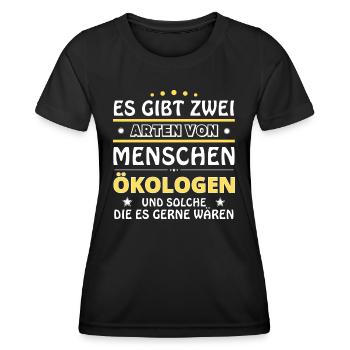 Ecologists Gift - Two Types of... Design - Women's Functional T-Shirt - black - Front - AI Model Female 172 light (172cm)