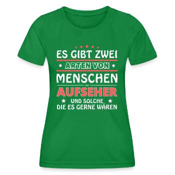 Aufseher Geschenk - zwei Arten von... Design - Frauen Funktions-T-Shirt - Kelly Green - Vorne - AI Model Female 172 dark (172cm)
